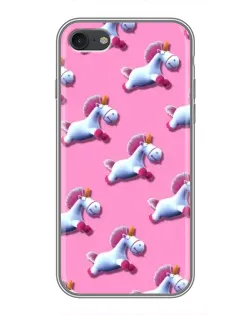 Чохол для iPhone 7 з картинкою «Єдинороги на рожевому»
