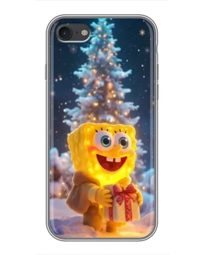 Чохол для iPhone 7 з картинкою «Різдвяний Спанч Боб»