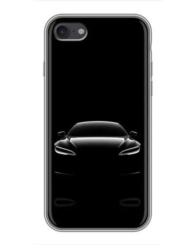 Чехол для iPhone 7 с картинкой «Силуэт Tesla Night»