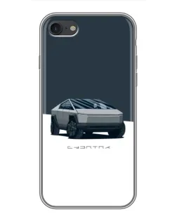 Чехол для iPhone 7 с картинкой «Серебристый Cybertruck Tesla»