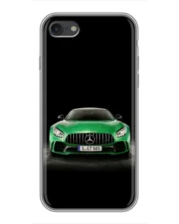 Чохол для iPhone 7 з картинкою «Mercedes — неоновий лого»