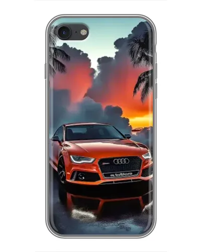 Чохол для iPhone 7 з картинкою «Audi — захід сонця»