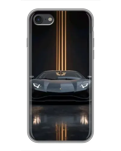 Чехол для iPhone 7 с картинкой «Lamborghini золотые линии»