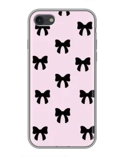 Чехол для iPhone 7 с картинкой «Черные банты Coquette»