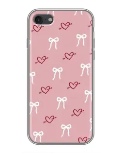 Чехол для iPhone 7 с картинкой «Сердца и банты»