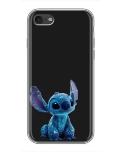 Чехол для iPhone 7 с картинкой «Стич на черном»