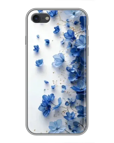 Чехол для iPhone 7 с картинкой «Голубой цветочный каскад»