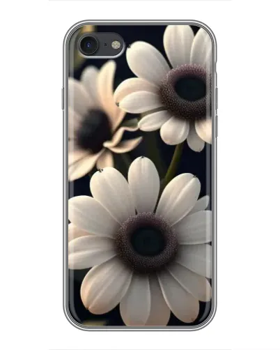 Чехол для iPhone 7 с картинкой «Белые маргаритки макро»