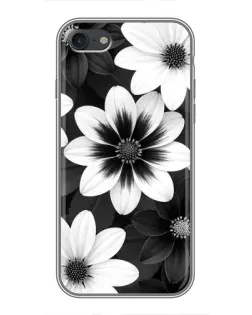 Чехол для iPhone 7 с картинкой «Монохромные астры»