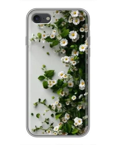 Чехол для iPhone 7 с картинкой «Ветка мелких белых цветов»