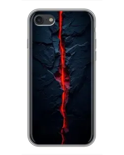 Чехол для iPhone 7 с картинкой «Kрасная лавовая трещина»