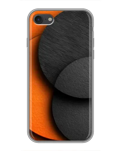 Чехол для iPhone 7 с картинкой «Геометрия оранжевых кругов»