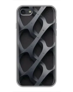 Чехол для iPhone 7 с картинкой «Объемное серое плетение»