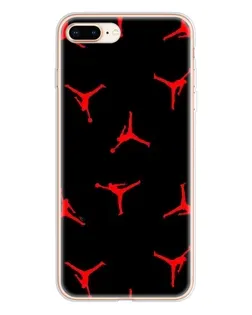 Чохол для iPhone 8 Plus з картинкою «Jordan Red Pattern»