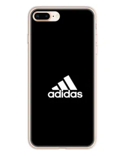 Чохол для iPhone 8 Plus з картинкою «Чорна класика Adidas»