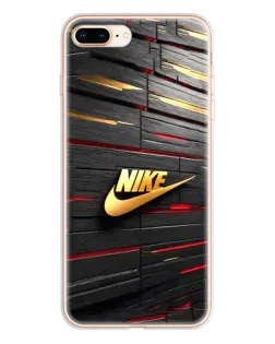 Чохол для iPhone 8 Plus з картинкою «Золотий Nike на металі»