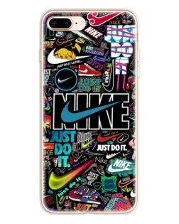 Чехол для iPhone 8 Plus с картинкой «Яркий коллаж Nike»