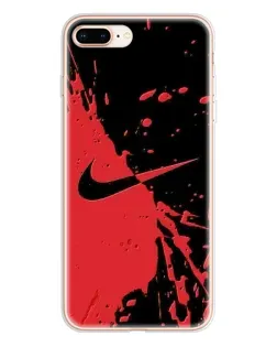 Чехол для iPhone 8 Plus с картинкой «Красные брызги Nike»