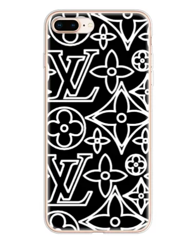 Чохол для iPhone 8 Plus з картинкою «Чорно-білий візерунок LV» Чохол для iPhone 8 Plus з картинкою «Чорно-білий візерунок LV»