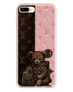 Чохол для iPhone 8 Plus з картинкою «Ведмедик у стилі LV»
