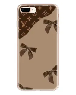 Чохол для iPhone 8 Plus з картинкою «LV — кавовий атлас»