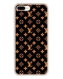 Чохол для iPhone 8 Plus з картинкою «Золота монограма LV»