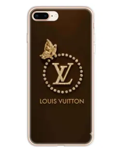 Чохол для iPhone 8 Plus з картинкою «LV — золота печатка»
