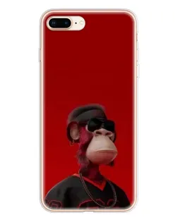 Чохол для iPhone 8 Plus з картинкою «Bored Ape в червоному»