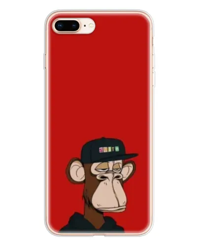 Чохол для iPhone 8 Plus з картинкою «Bored Ape — червоний фон» Чохол для iPhone 8 Plus з картинкою «Bored Ape — червоний фон»