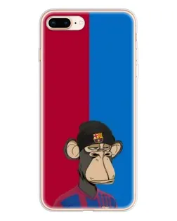Чохол для iPhone 8 Plus з картинкою «Bored Ape — фанат Барси»
