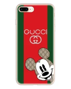Чохол для iPhone 8 Plus з картинкою «Gucci — смуги та Міккі»