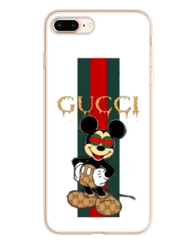 Чохол для iPhone 8 Plus з картинкою «Міккі Маус Gucci — смуги»