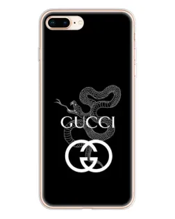 Чохол для iPhone 8 Plus з картинкою «Gucci — срібна змія»