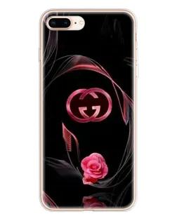 Чохол для iPhone 8 Plus з картинкою «Gucci — неонова троянда»