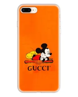 Чохол для iPhone 8 Plus з картинкою «Міккі Маус Gucci — помаранч»