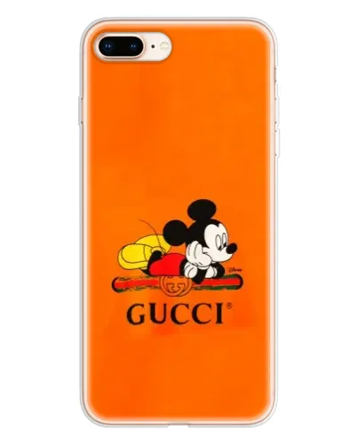 Чохол для iPhone 8 Plus з картинкою «Міккі Маус Gucci — помаранч»