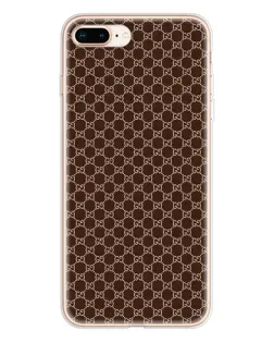 Чехол для iPhone 8 Plus с картинкой «Gucci — шоколадная сетка»