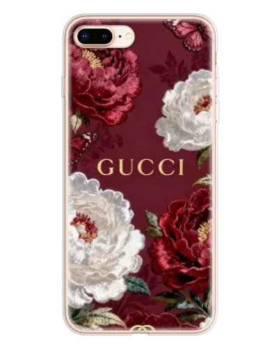 Чехол для iPhone 8 Plus с картинкой «Gucci — бордовые розы» Чехол для iPhone 8 Plus с картинкой «Gucci — бордовые розы»