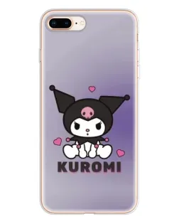 Чохол для iPhone 8 Plus з картинкою «Kuromi — фіолетовий арт»