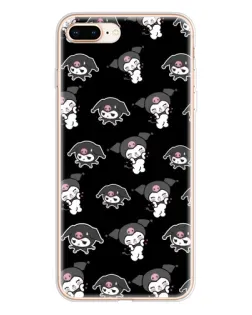 Чохол для iPhone 8 Plus з картинкою «Чорний паттерн Kuromi»