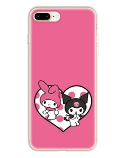 Чохол для iPhone 8 Plus з картинкою «Kuromi та My Melody»