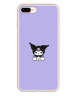 Чохол для iPhone 8 Plus з картинкою «Kuromi — фіолетовий мінімалізм»