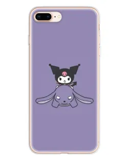 Чохол для iPhone 8 Plus з картинкою «Kuromi на ліловому фоні»