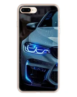 Чохол для iPhone 8 Plus з картинкою «Погляд BMW з синіми фарами»