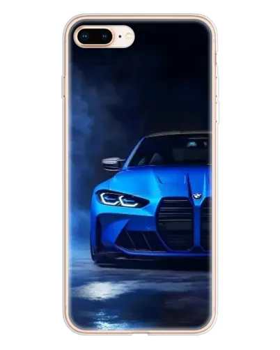 Чохол для iPhone 8 Plus з картинкою «Блакитна BMW M4»