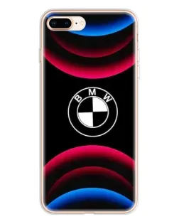 Чохол для iPhone 8 Plus з картинкою «Логотип BMW та неонові дуги»