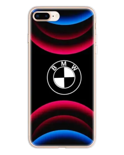 Чохол для iPhone 8 Plus з картинкою «Логотип BMW та неонові дуги»