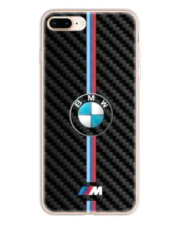 Чохол для iPhone 8 Plus з картинкою «Емблема BMW та карбон»