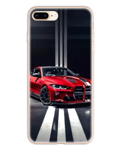 Чохол для iPhone 8 Plus з картинкою «Червона BMW на дорозі»