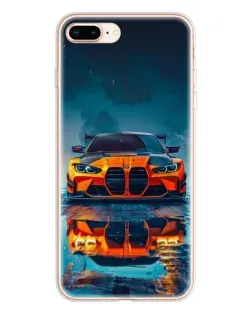 Чехол для iPhone 8 Plus с картинкой «BMW — золотая эмблема»